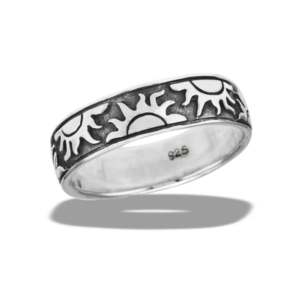 Sterling Silver Multiple Sun Band Ring