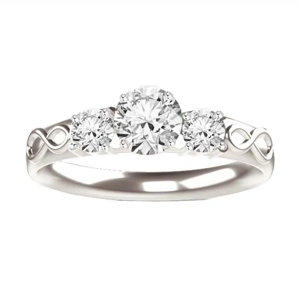 THREE DIAMOND SCOTTISH INFINITY ENGAGEMENT RING