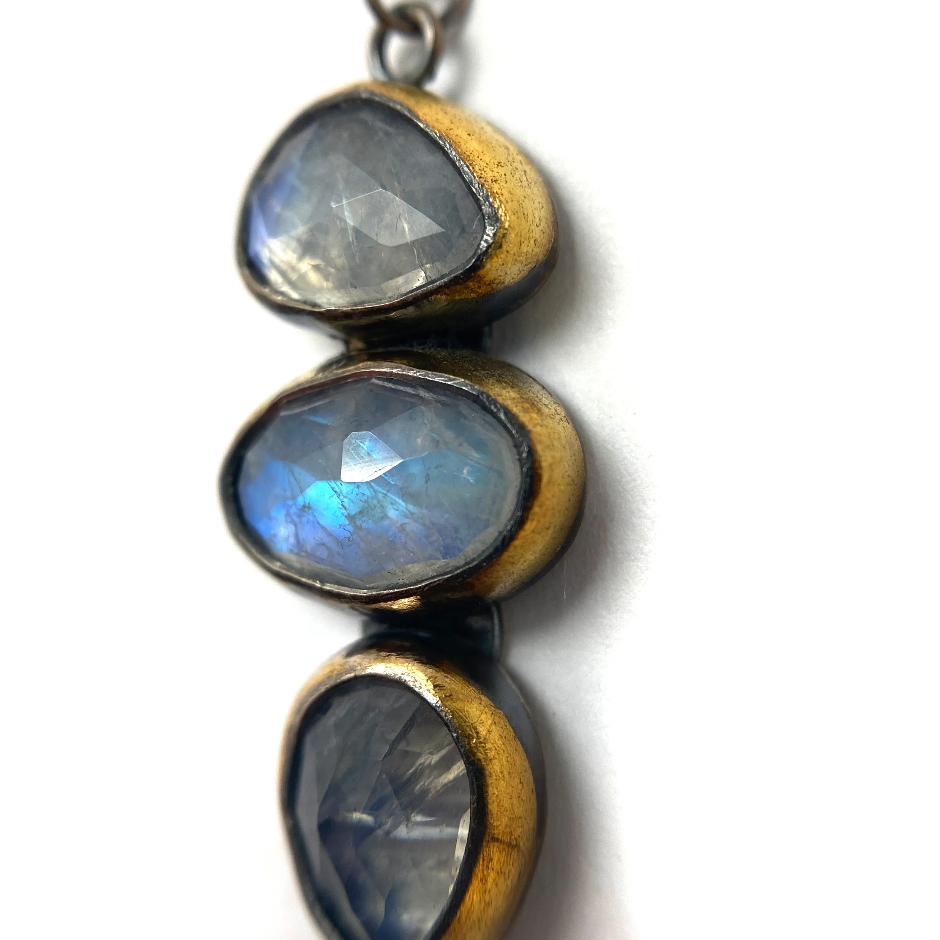 Three Moonstone Necklace