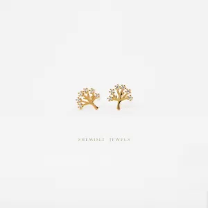 Tree Branch Stud Earrings, Gold, Silver SHEMISLI SS193 LR