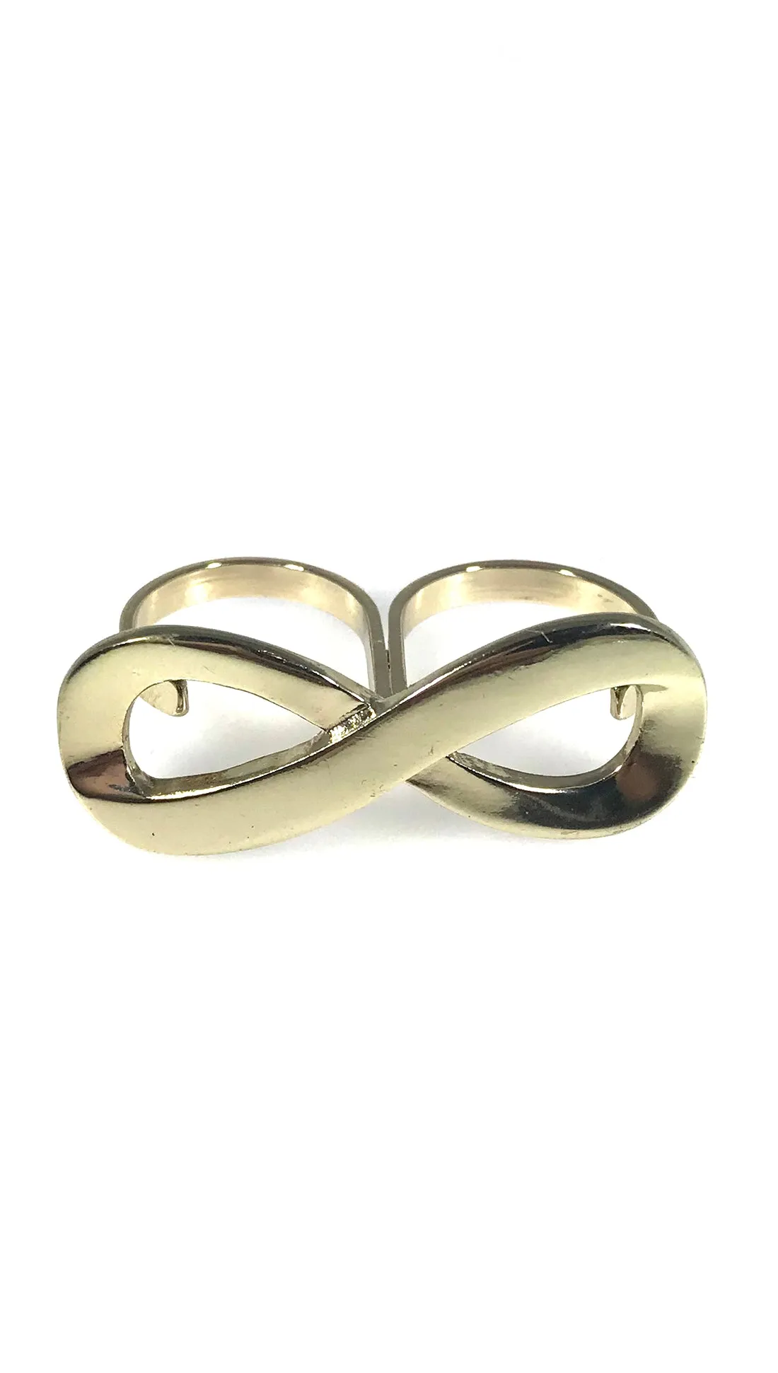 Two Finger Infinity Symbol Ring in Gold or Silver