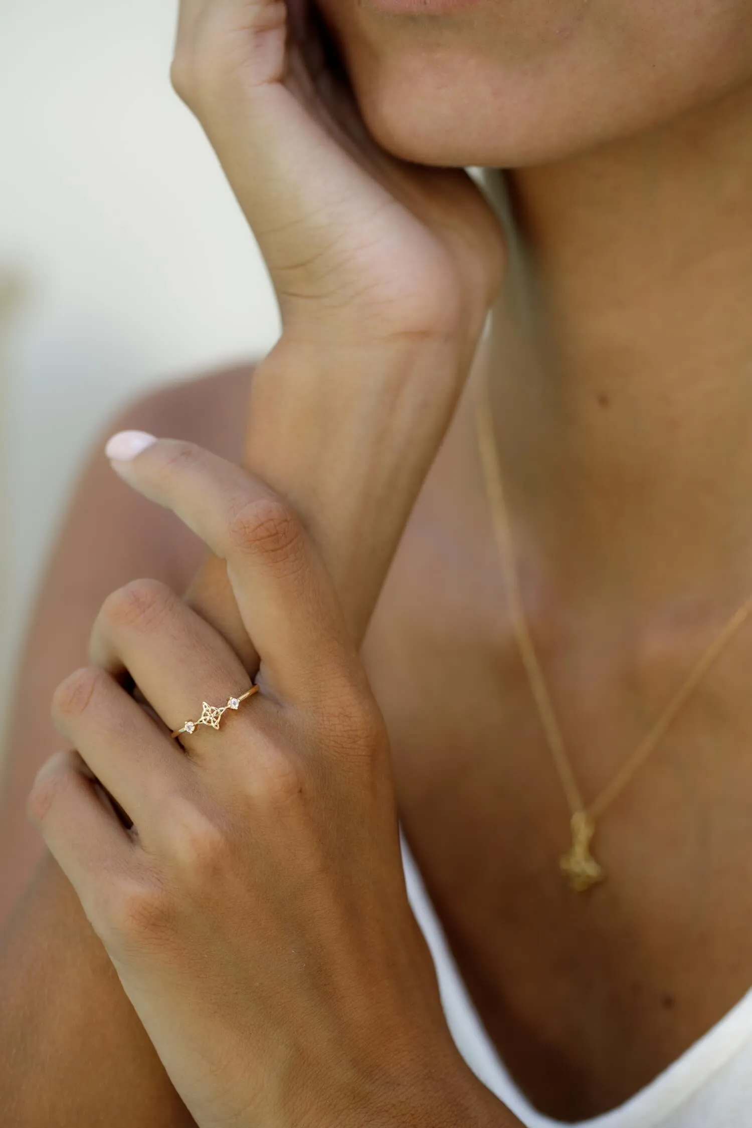 Witch's Knot Moonstone Ring