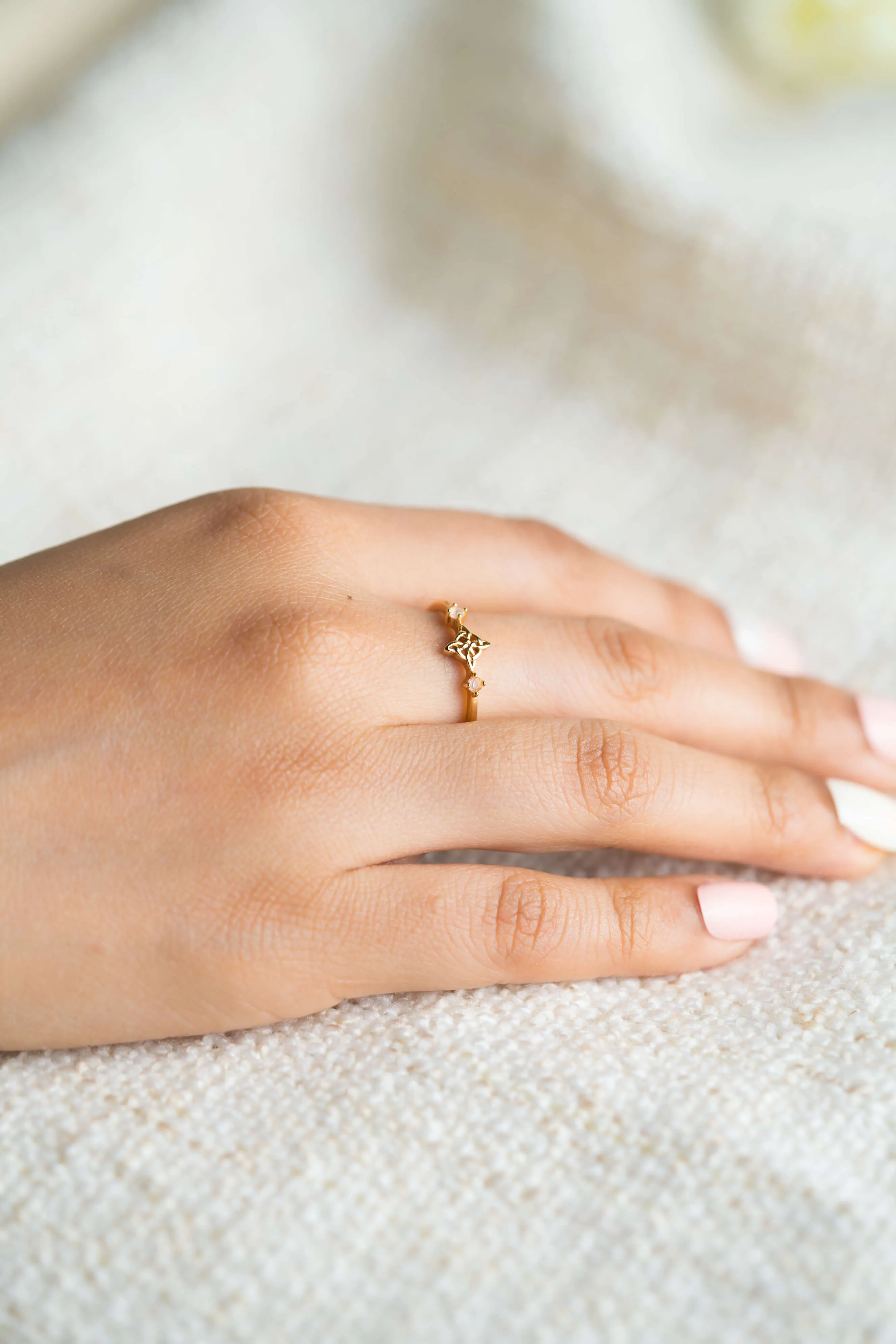 Witch's Knot Moonstone Ring