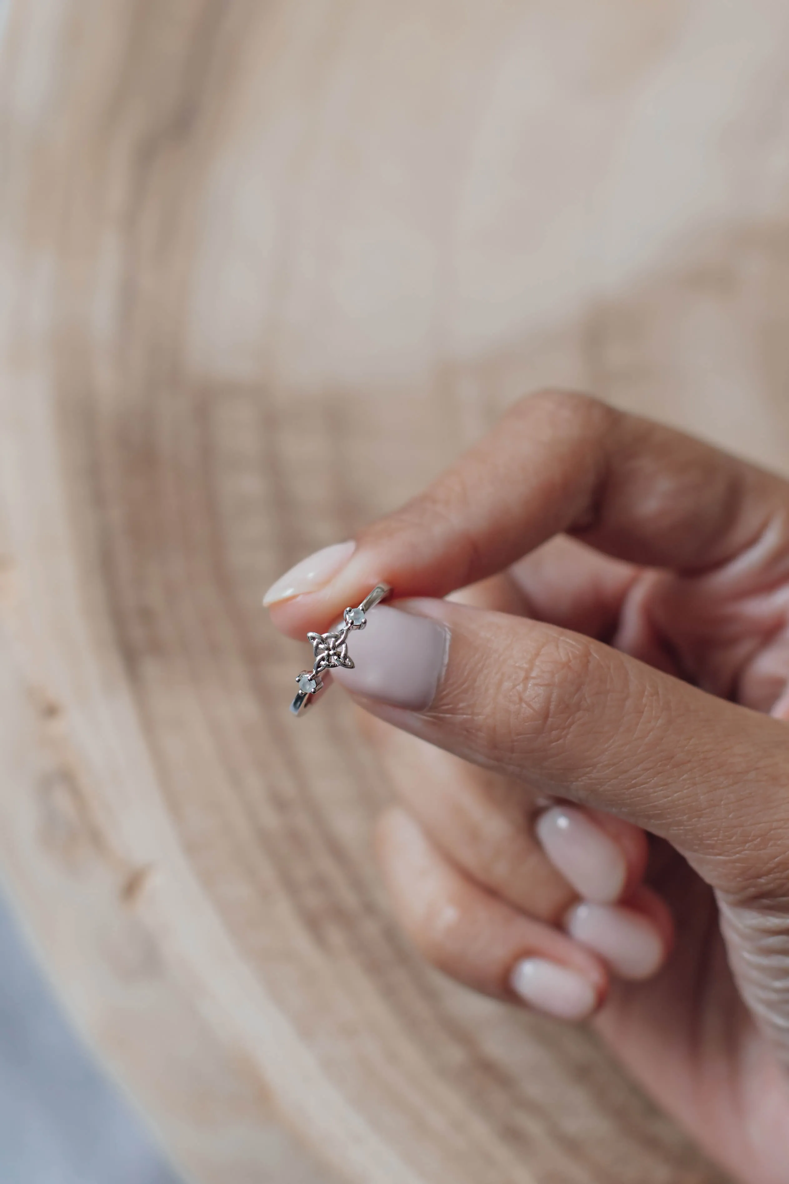 Witch's Knot Moonstone Ring