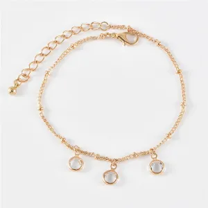 Women's Multi-layer Metal Chain Drill Anklet Combination Popular