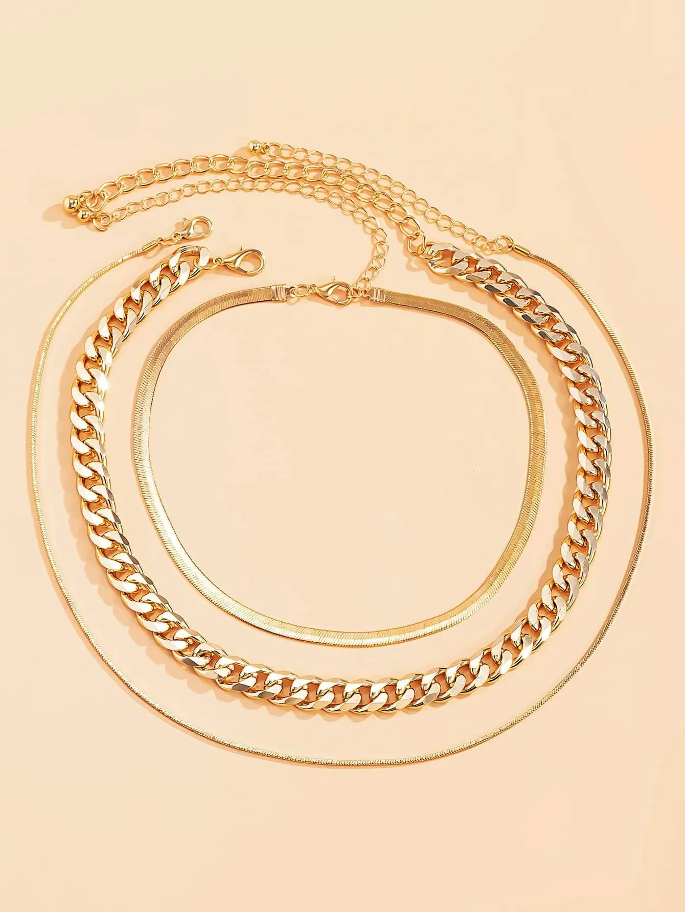 XN013 - Snake bone chain multi-layer women's necklace