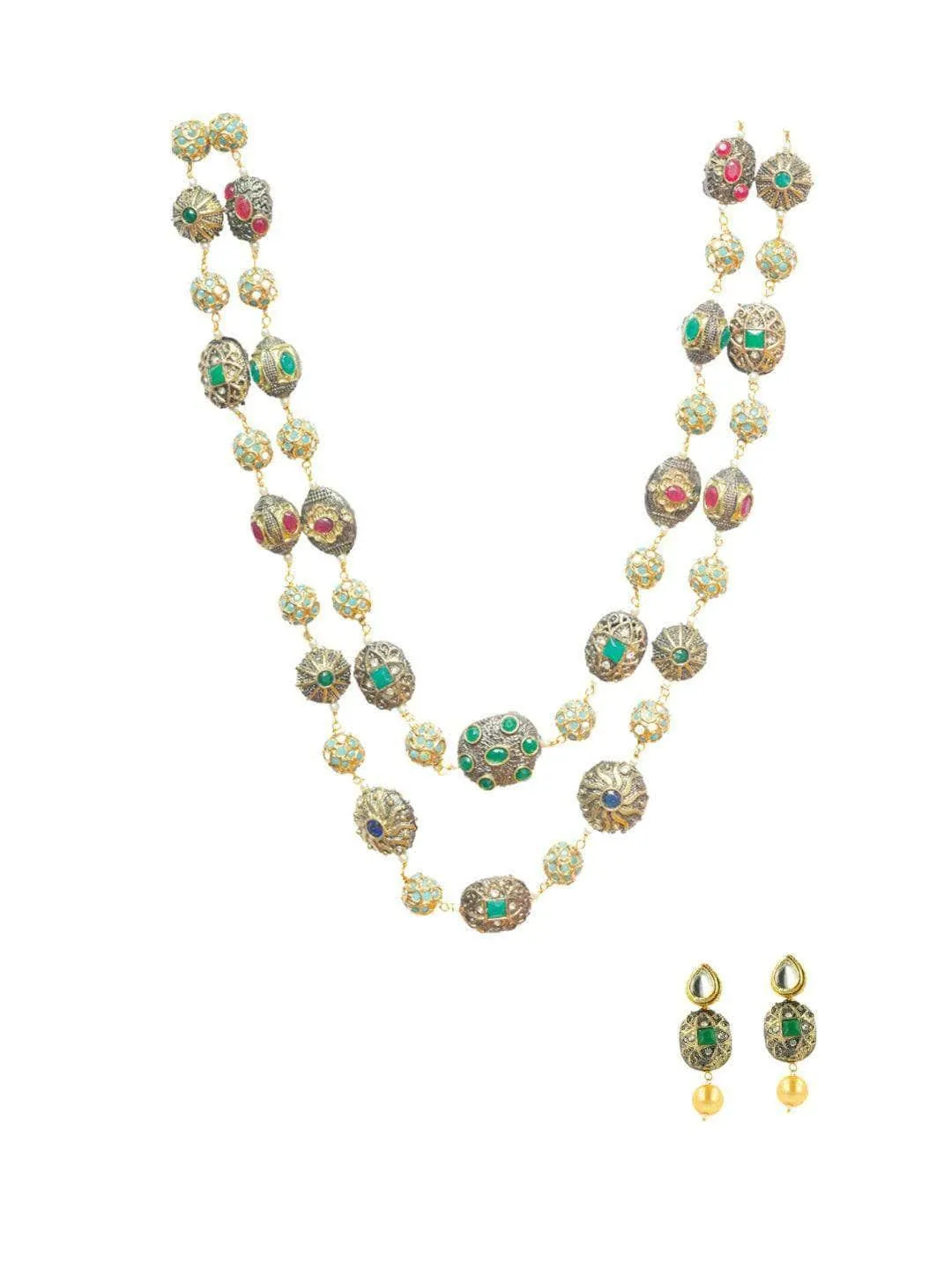 Yashika Aannand In Double Layered Victorian Necklace