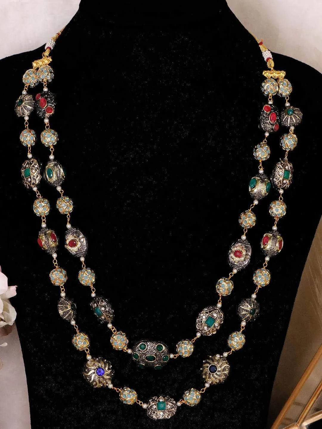 Yashika Aannand In Double Layered Victorian Necklace